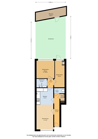 Floorplan - Moerkerkestraat 86A, 3081 RW Rotterdam